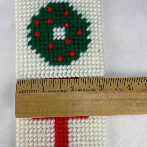 Vintage Cross Stitch JOY Christmas Hanger Wall Decor - Picture 6 of 8
